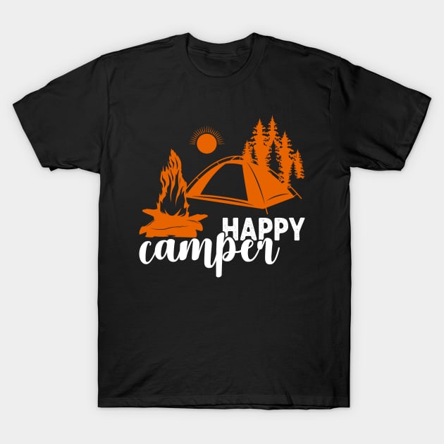 Happy Camper T-Shirt by Creative Brain